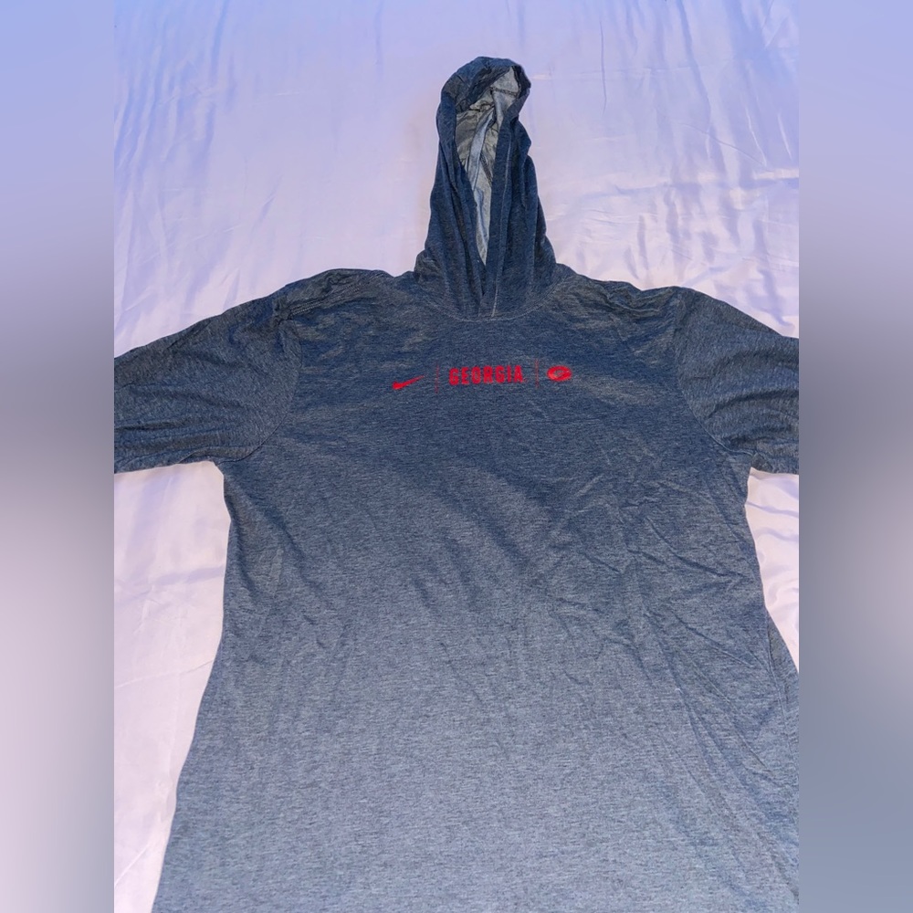 uga short sleeved dry fit hoodie